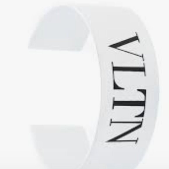 VALENTINO GARAVANI Logo-print enamel cuff - Picture 5 of 9